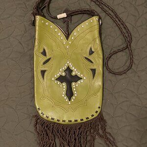 Green Leather Montana Silversmith Crossbody